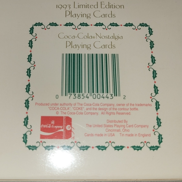 Vintage 1993 Coca-Cola Playing Cards in Collectible Tin - Picture 5 of 6
